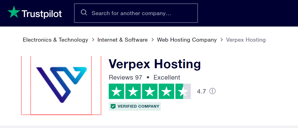 Verpex ratings on Trustpilot