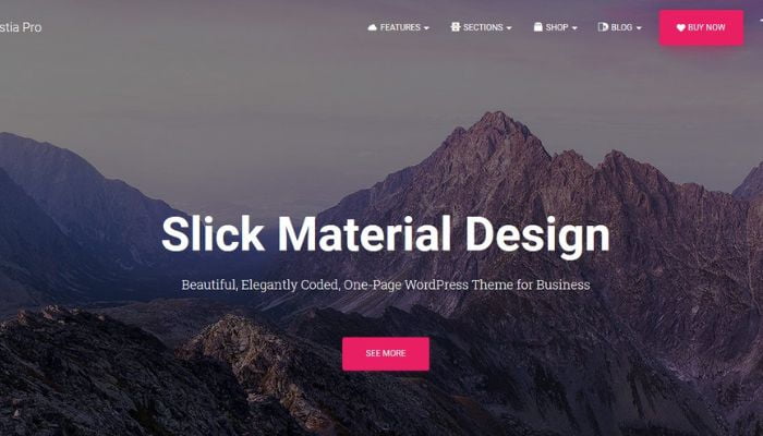 Hestia: A Material Design Theme for Startups