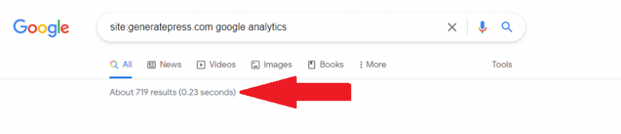 google-search-result-about-google-analytics-Installation-on-GeneratePress