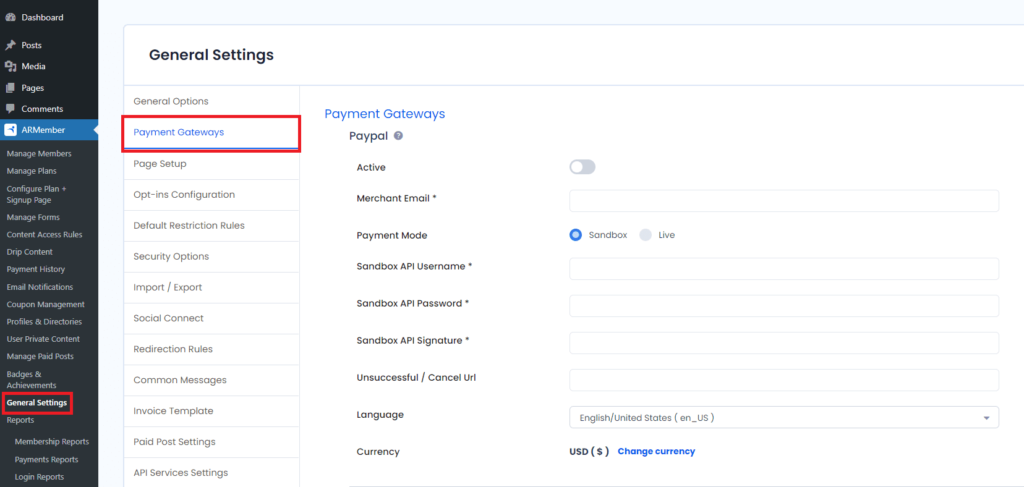 Setting Up Payment Gateways